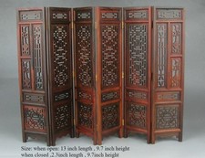 9.7" H China Rosewood Folding
