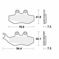 TRW Brake Pads Standard MCB664 Fits Aprilia RS 50 1999-2005