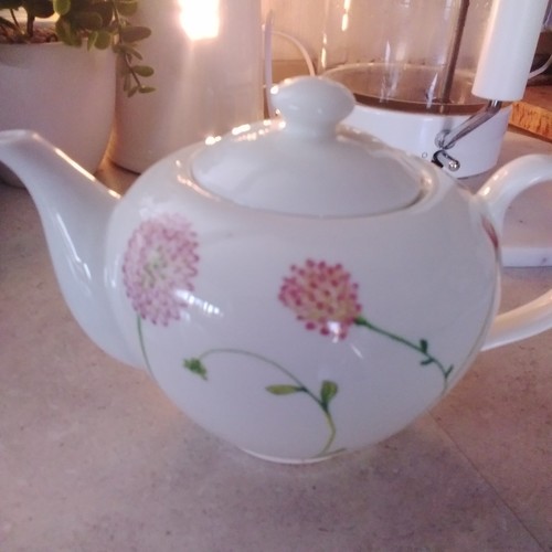 Aynsley floral teapot lidded - floral,