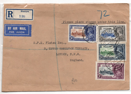 Nyasaland 1935 silver - nyasaland,
