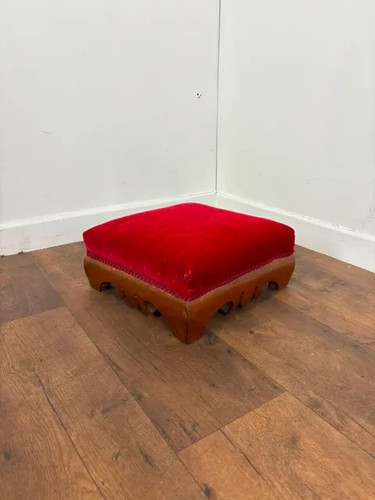 Victorian short oak foot stool - victorian,