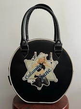 Calamity Jane Roebuck Vintage Black Hand Bag Hat Box Rockabilly Pin Up Retro