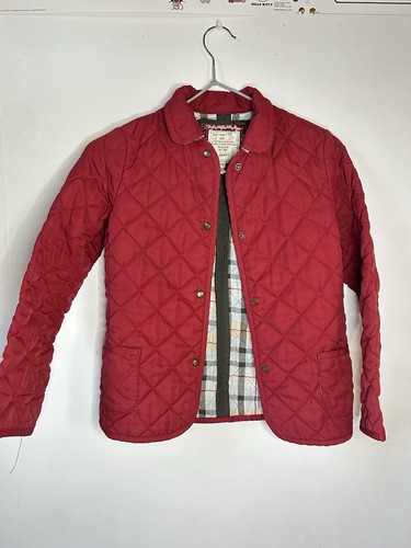 Joules girls red quilted - red,