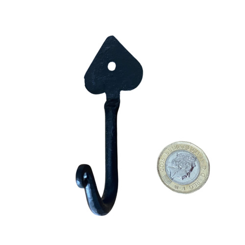 Hook black wrought iron door - black,
