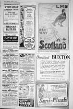 Old 1923 Scotland Map Royal