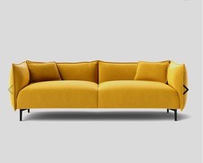 Swoon Rico 3 Seater Sofa In Turmeric Easy Velvet RRP £2339