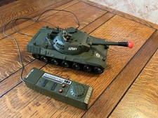 Vintage Echo Toys Hong Kong Plastic Remote Control Commanders Tank Working 