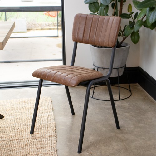 Tan upholstered dining chair - upholstered,