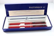 Vintage Waterman Commando Lacquered Red Fine Fountain & Rollerball Pen, BT