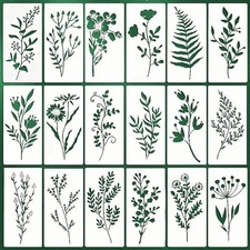 18pcs Floral Painting Stencils