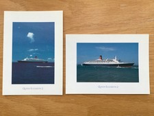 Cunard qe2 postcards - cunard,