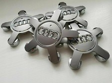 135mm STAR STYLE ALLOY WHEEL CENTRE CAPS 4F0601165N GREY AUDI A3 A4 A5 A6 A7 A8