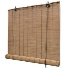 Bamboo brown roller - brown, blind