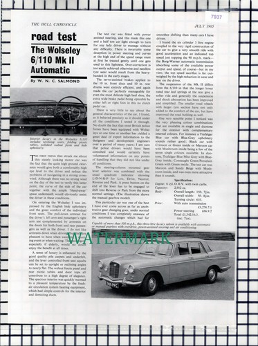 The wolseley 110 - (7937),