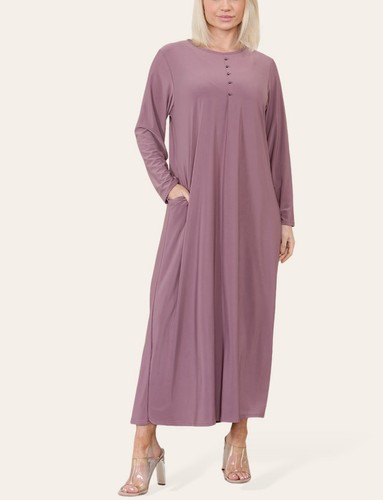 Women plain pearl abaya - women,