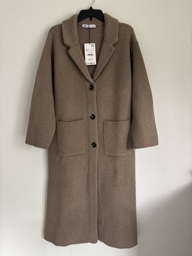 Zara textured knit coat - zara,