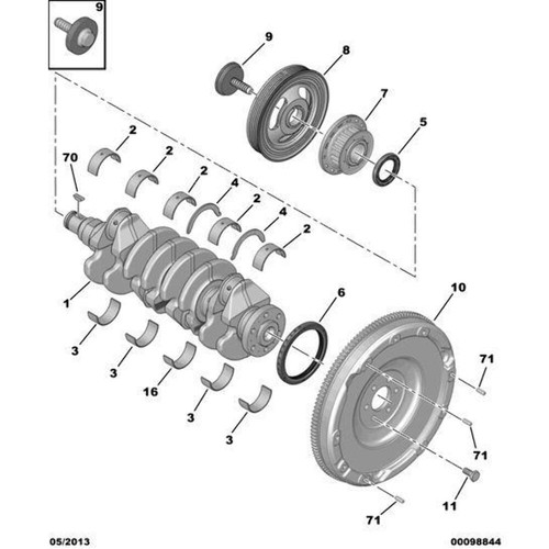 Diesel flywheel screw - diesel,