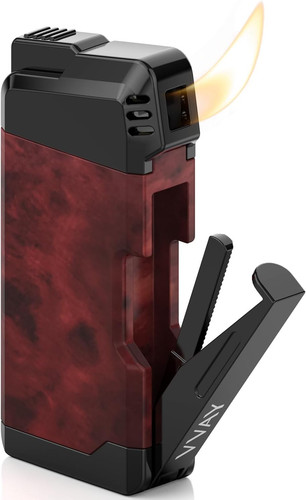Soft flame pipe lighter - pipe, with
