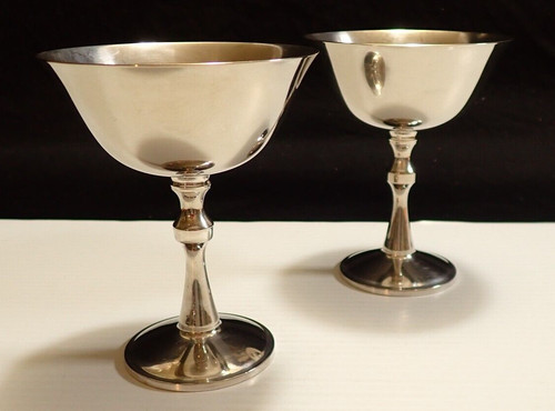 Pair vintage silver plated - of,