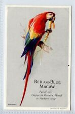 (KLj3441)  Capern Bird Seed,  Red and Blue Macaw,  Unused,  Plain Back