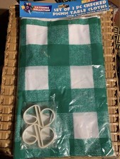 Set of 3 Piece Checked Picnic Table Cloths 