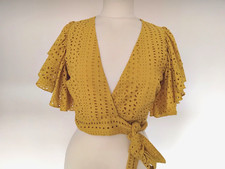 ZARA MUSTARD YELLOW BRODERIE