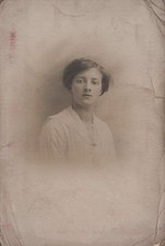 RPPC B/W Young Woman Posing Burton and Garland Blackburn Blackpool