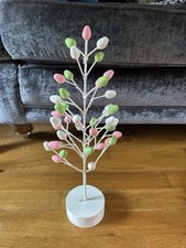 LED Light Up Easter Tree with Coloured Eggs - Battery Operated  45cm Tall
