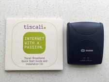 Sagem F@st 800 ADSL Modem Router Includes Guide / Installation CD Blue - Tiscali