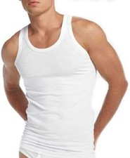 Mens White Vests 100% Cotton