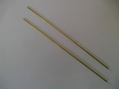 Brass baiting needles - brass,