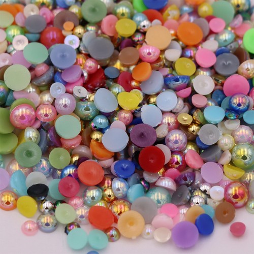 Imitation pearls half round - pearls,