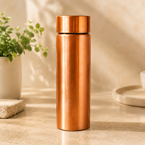 Pure copper water bottle - copper,