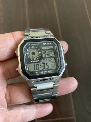 Casio ae1200wh world time - world,