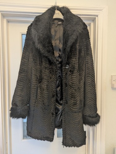 Ladies black velvet coat - black,