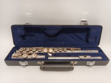 Silver Plated Student Flute With Black Hard Carry Case