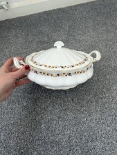 Royal Kent Bine China Golden Glory Tureen  Serving Dish Lid VGC 