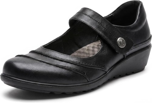 Womens black mary jane shoes - black,