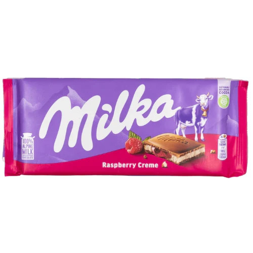 Milka rasberry creme chocolate - creme,