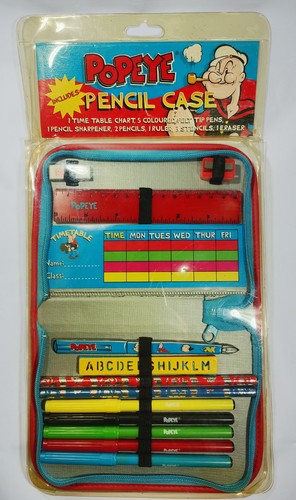 Vintage popeye pencil case - popeye,
