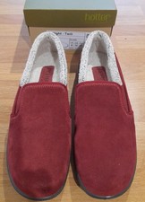 LOVELY LADIES HOTTER TWILIGHT SANGRIA SUEDE SLIPPERS - SIZE 8 STD - BNIB