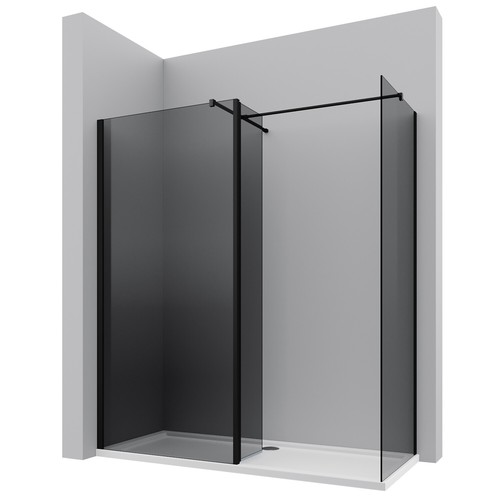 Walk shower screen with - in,