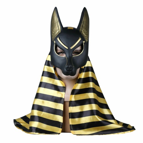 Egyptian anubis mask hood - mask,