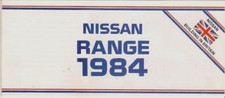Nissan Range 1984 UK Foldout Brochure Micra Cherry Sunny Bluebird Laurel 300C