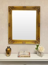 Antique Gold Ornate Wall Mirror with Stunning Hardwood Frame – Size 73 x 63cm