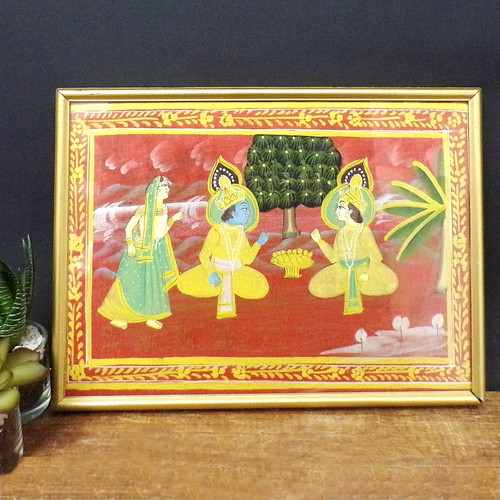 Indian painting silk art - indian,