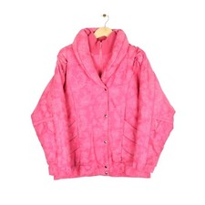90s Vintage Ski Down Jacket Puffer Coat Insulated Snow Pink Retro Size M
