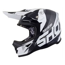 Shot Furious MX Helmet Youth Shadow Black & White Gloss Different Helmet Liner.