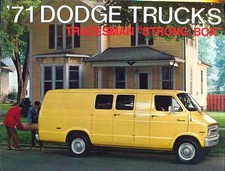 Dodge Tradesman Strong Box Van 1971 USA market full colour sales brochure
