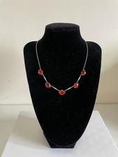 Art Deco Sterling Silver Red